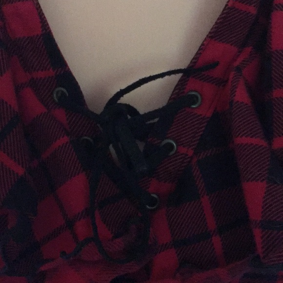 Ralph Lauren Flannel Red/Black Top Size Large - Picture 3 of 5